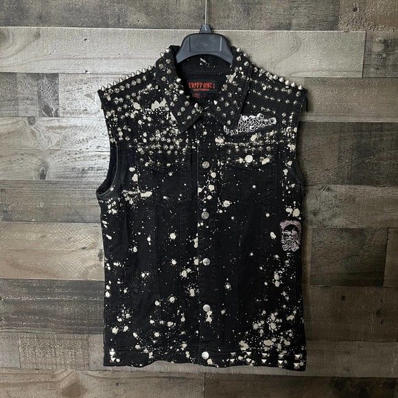 SOLD Tripp NYC Studded Punk Vest Small - Picture 1 of 4